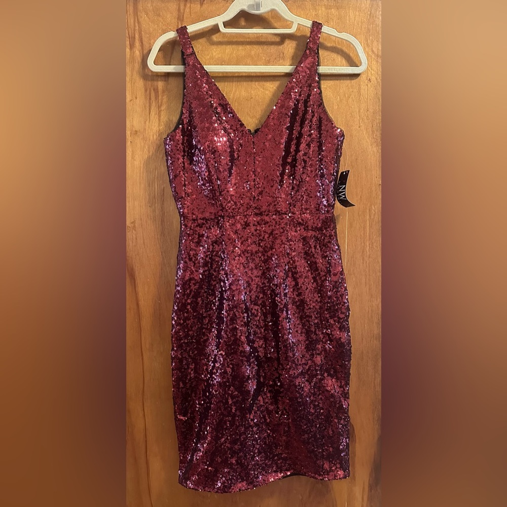 Dazzling Red Sequin Cocktail Dress - Make a Statement
